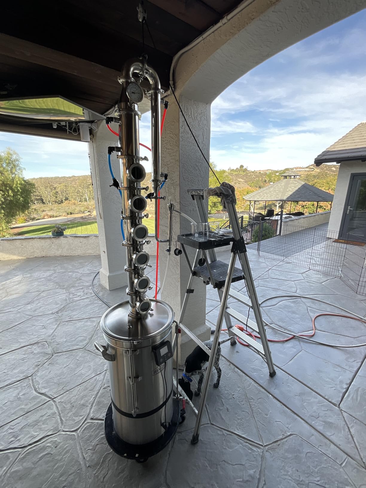 4 inch 4 Plate SS Reflux Still Alcohol Distiller Column for Vodka, Gin, Whiskey customer photo 1