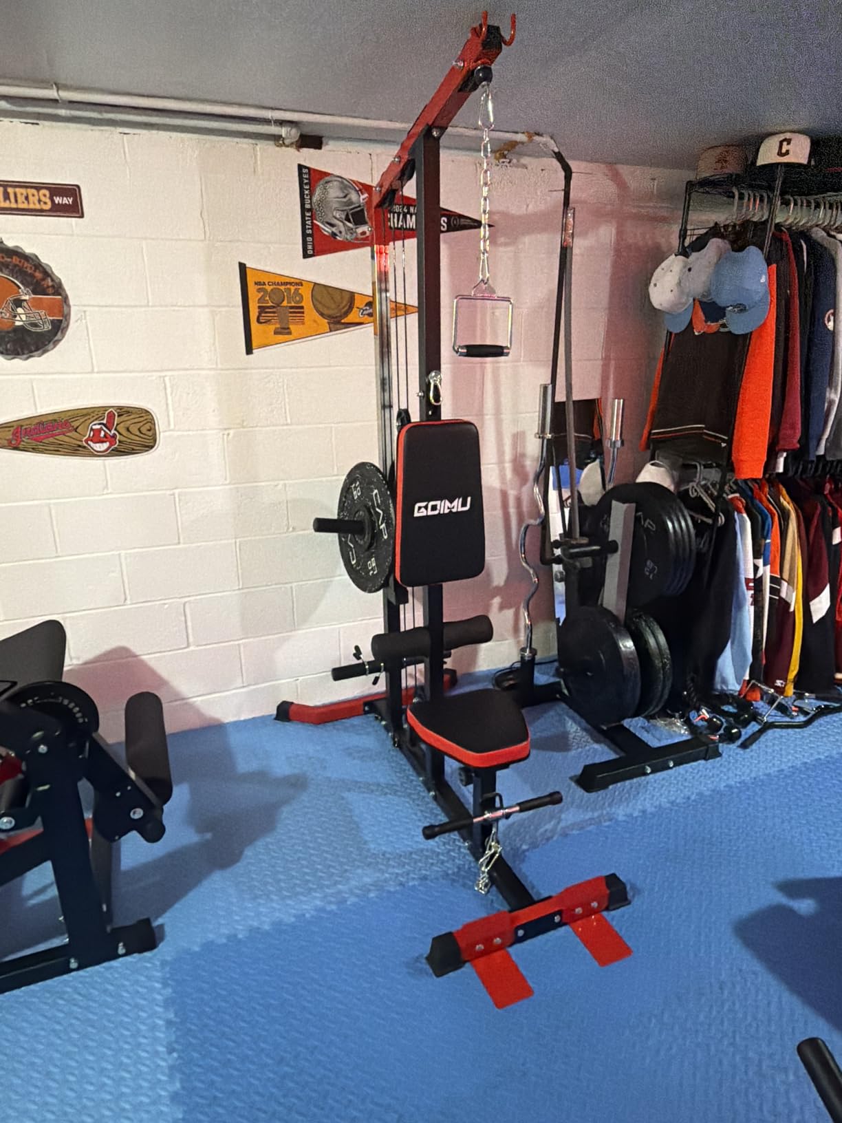 LS01 LAT Pulldown Machine, LAT Row Cable Machine with AB Crunch, LAT Tower with Cable Row Attachments, 3 in 1 Pulley Stations for Home Gym customer photo 1