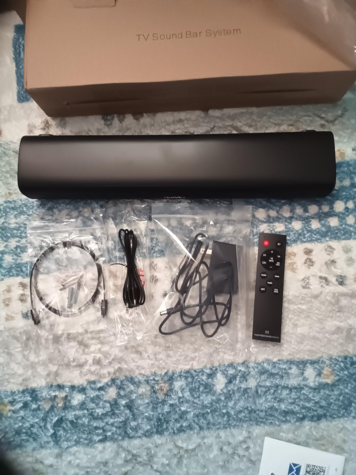 Saiyin Sound Bar for Smart TV, Peak Power 60W | Balanced Sound, TV-ARC/Bluetooth5.3/Optical/AUX Inputs, Surround Sound for Home Theater Audio for TV/PC/Gaming, Wall Mountable customer photo 1