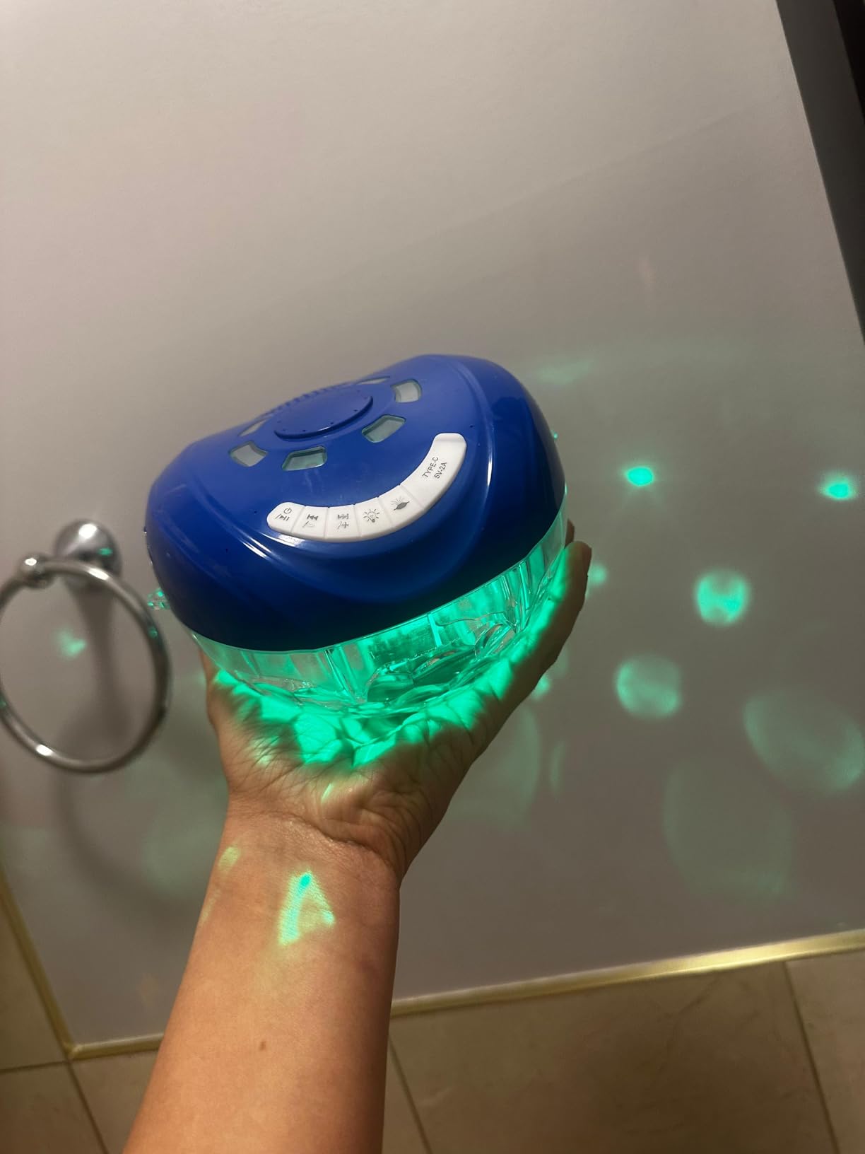 FluSing 3 in 1 Bluetooth Pool Speaker with Fountain, Rechargeable Speaker | IP68 Waterproof, BT5.4, for Above Ground Hot Tub, Type-C Charge, LED Lights, for Pool/Party/Home/Outdoor/Beach/Camping/Travel customer photo 1