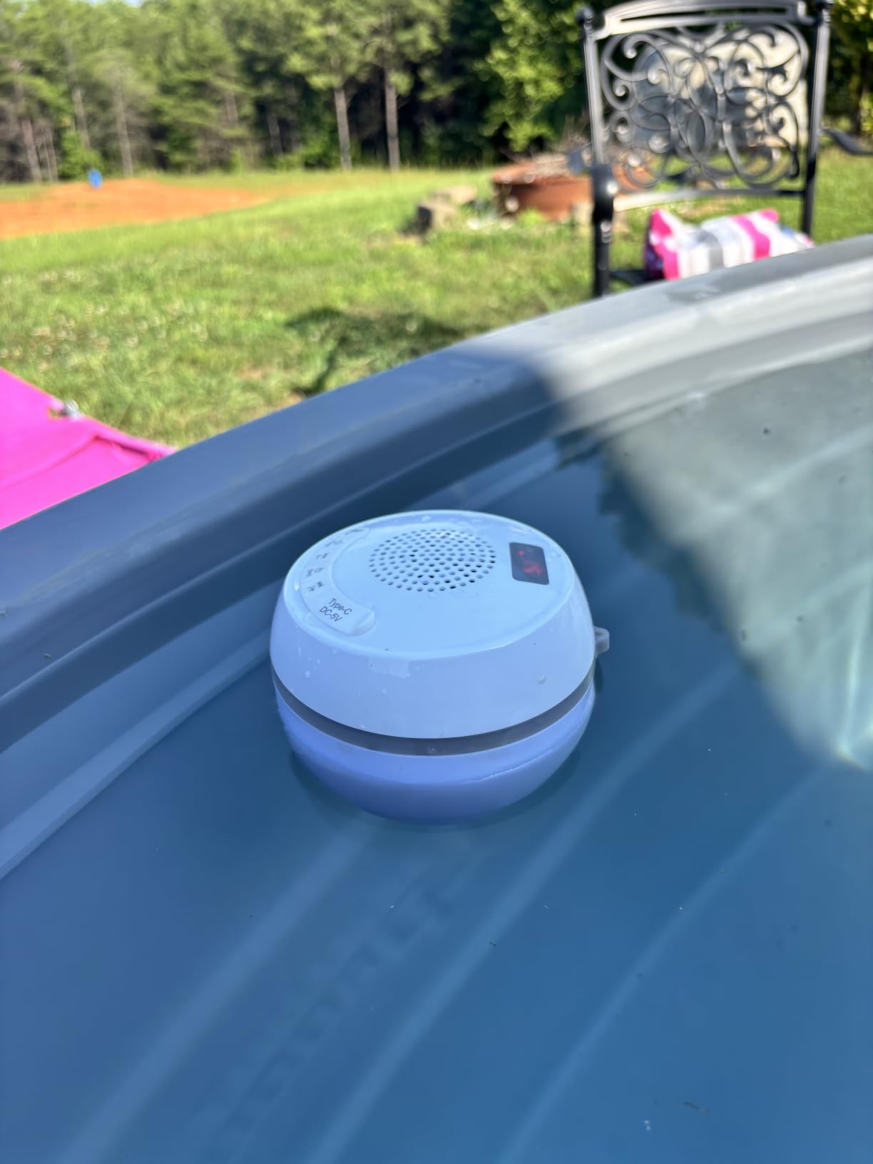 AearKing 3in1 Floating Pool Speaker with Digital Pool Thermometer & Lights | RGB Lights, TWS, IP68 Waterproof, Bluetooth 5.0, 360 Surround Sound, LCD Temperature Display, ABS, USB Charging customer photo 2