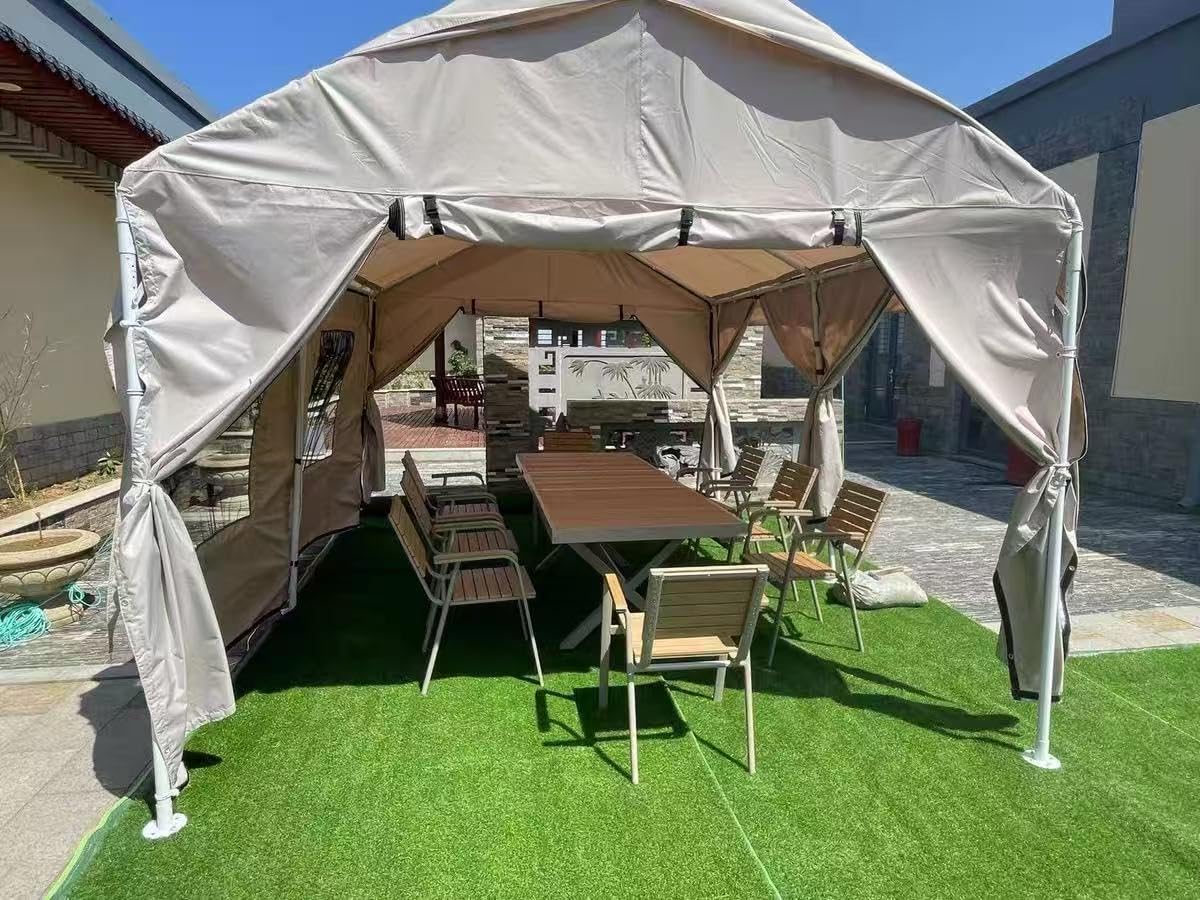 Aoxun 10x20 Pop Up Canopy Tent with 6 Sidewalls, Party Tent, White | 3 Adjustable Heights, One Push Setup, Waterproof, for Wedding, Party, Commercial, Market, Event, Outdoor, UV Protection customer photo 1
