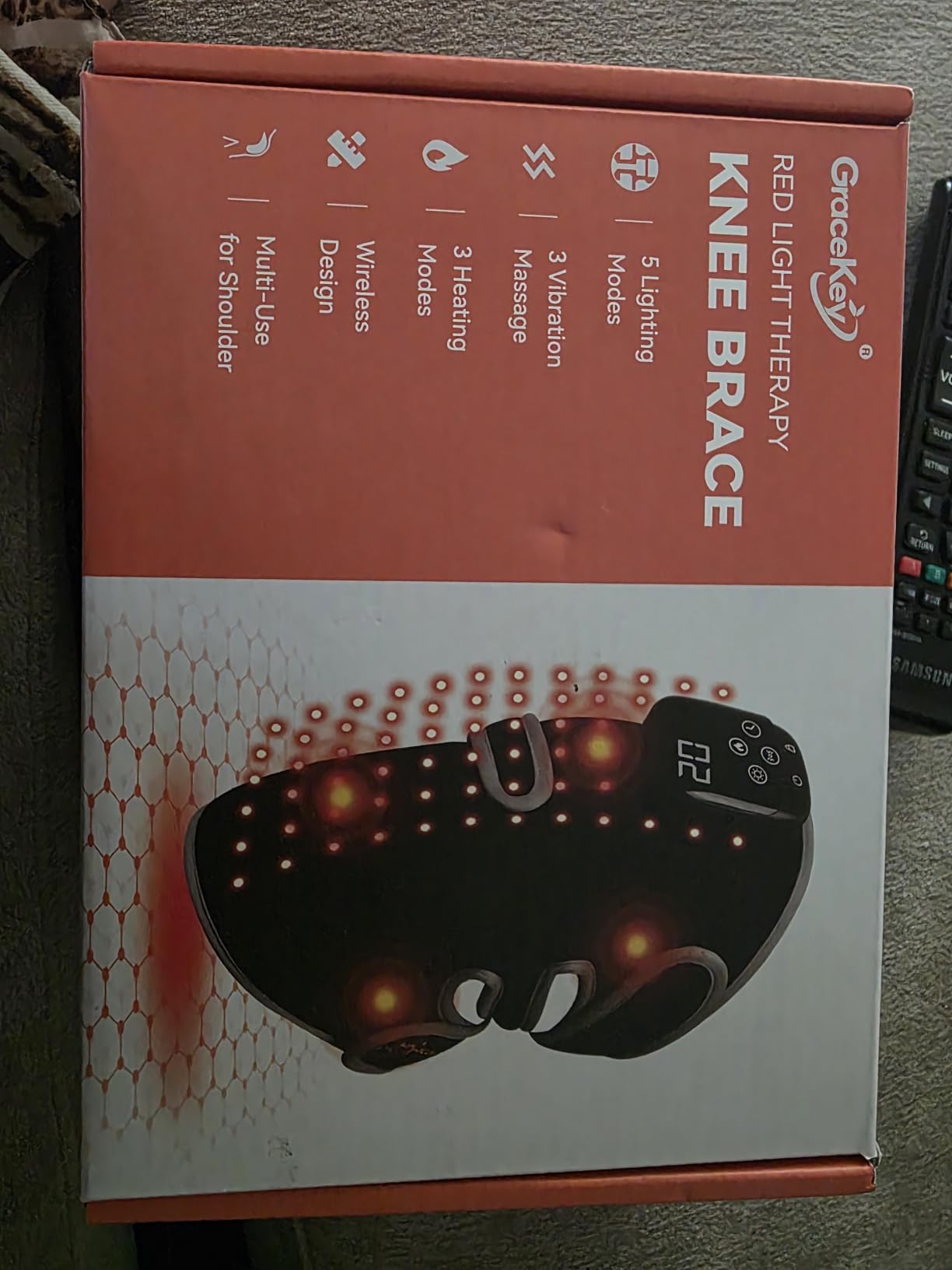 Gracekey Red Light Therapy for Knee with Heating & Vibration, FSA HSA Eligible Infrared Red Light Therapy Knee Massager, Cordless 660 & 850nm, Relieve Joint Pain for Knee Shoulder Elbow customer photo 2