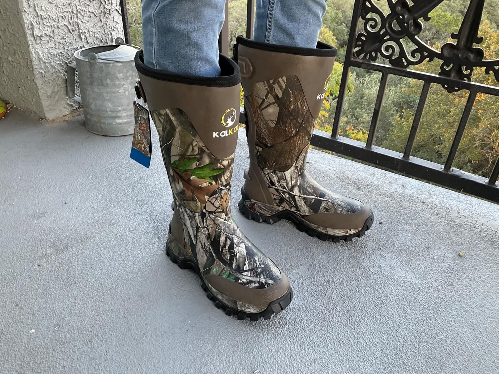 Snake Boots for Men, Hunting Boots Waterproof Insulated Outdoor Rubber Boots, with 5mm Neoprene Anti-slip Snake Boots for Hunting Working Farming Gardening Fishing customer photo 2