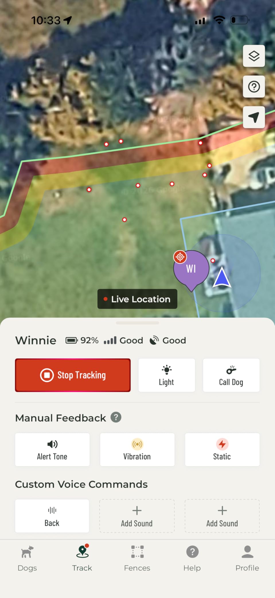 SpotOn Nova GPS Dog Fence Collar, App-Controlled Wireless Fence | Wireless GPS dog fence collar with no subscription required for unlimited fences, any shape, any size, anywhere customer photo 1