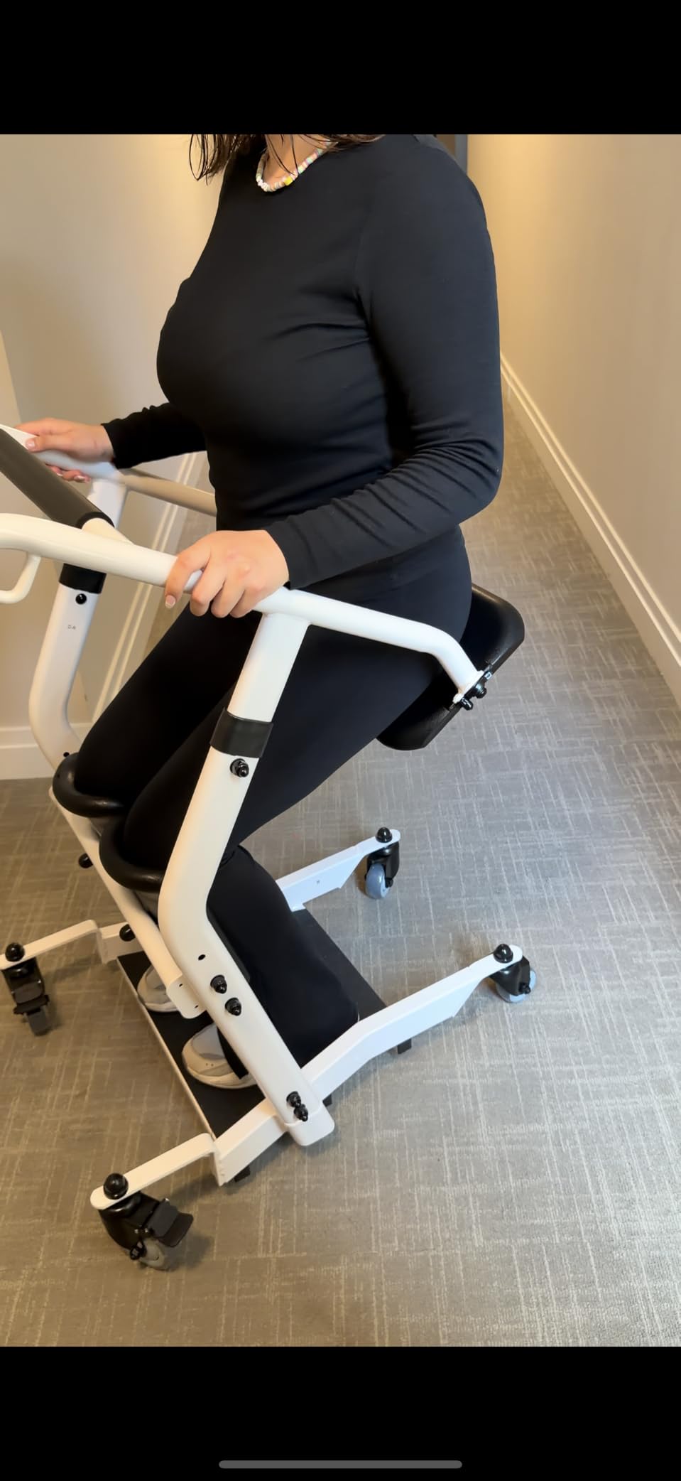 VOCIC Sit to Stand Lift, One-Step Stand Assist Lift for Elderly, Patient Lift Chair Transport Unit with Wheels, Fall Prevention & Muscle Building, AY03 2026 Upgraded customer photo 1