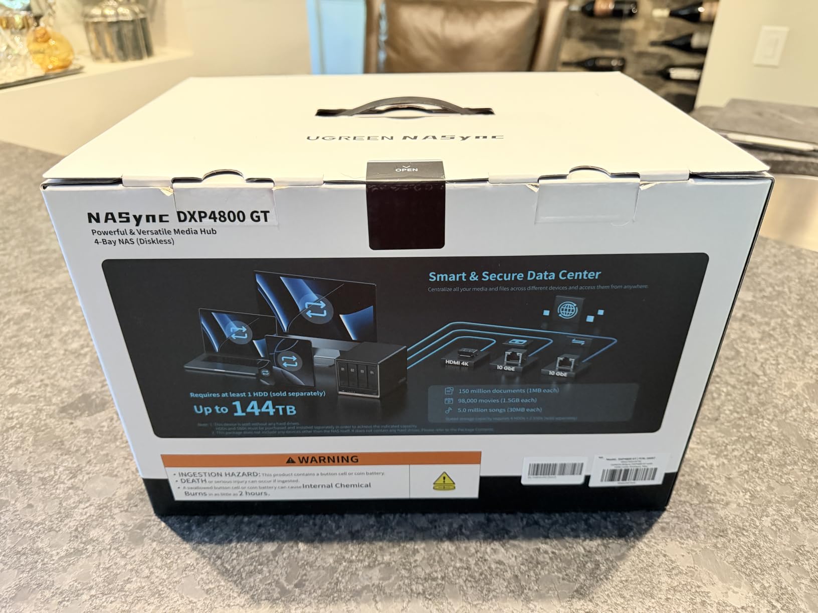 UGREEN NAS DXP4800 GT 4-Bay Desktop NAS, AMD R2514 CPU, 8GB DDR4 RAM | 2x 10GbE, 2X M.2 NVMe Slots, 4K HDMI Ideal for Smart Home Enthusiasts, Office Teams,Network Attached Storage (Diskless) customer photo 2