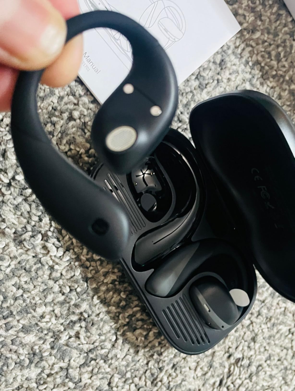 CXK Bone Conduction Headphones IPX8 Waterproof Swimming Headphones for Gym | Bluetooth 6.0 Open Ear Headphones with MP3 Mode, Built-in Memory, 12H Playtime, Underwater Headset Secure Fit for Cycling customer photo 1