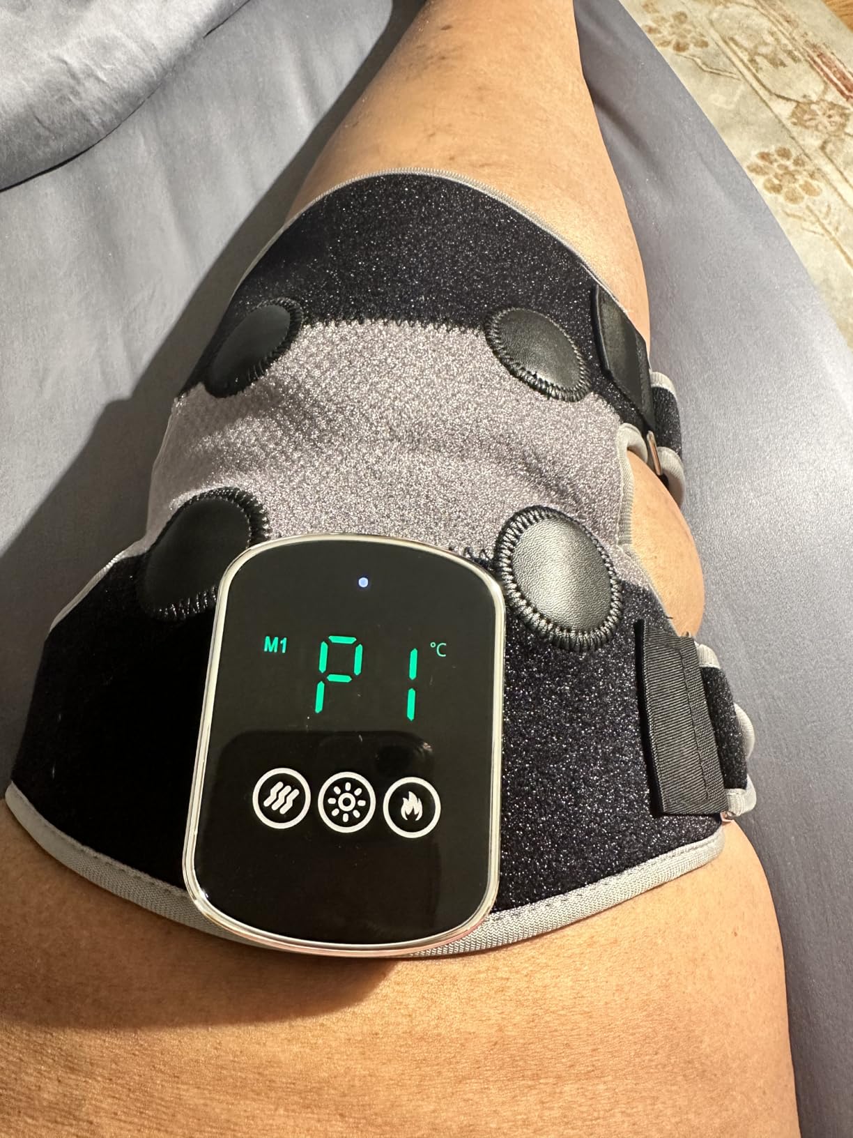 Knee Massager with 5 Heat and Red Light Therapy, Cordless Heated Knee Brace | 4-Zone Vibration, 5 Heat Levels, 240 LEDs 660nm & 850nm Infrared Light Therapy, 5000mAh Rechargeable, LED Display customer photo 2