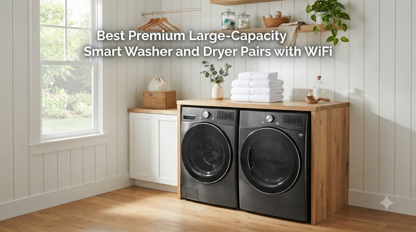 Best Premium Large-Capacity Smart Washer and Dryer Pairs with WiFi