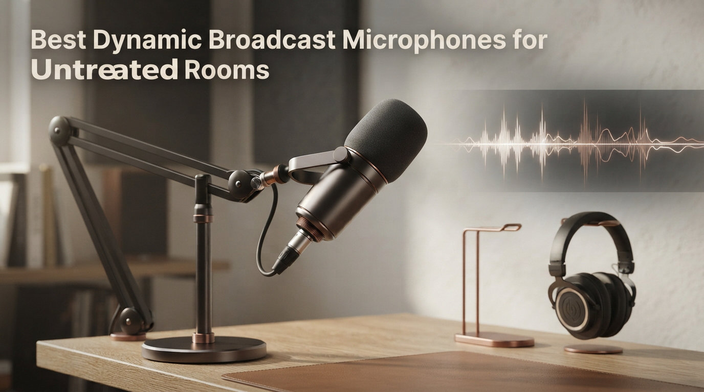 Best Dynamic Broadcast Microphones for Untreated Rooms