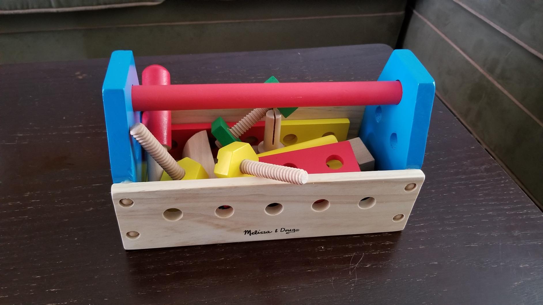 Melissa & Doug Take-Along Tool Kit Wooden Construction Toy (24 pcs) customer photo 1