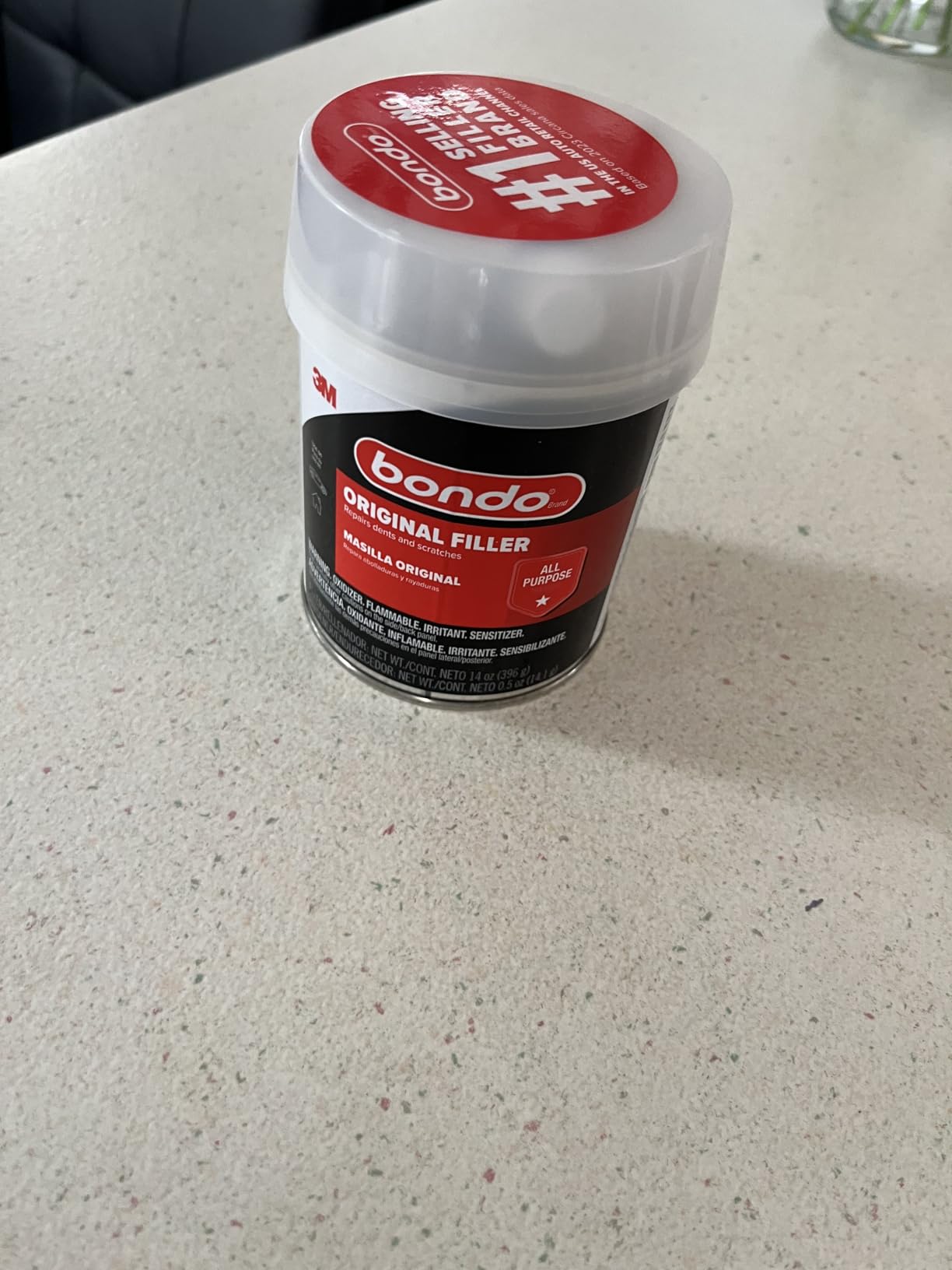 Bondo Body Filler, Original Formula for Fast, Easy Repair & Restoration of your Vehicle, 00261, Filler 14 oz and 0.5 oz Hardener, 1 Can customer photo 1