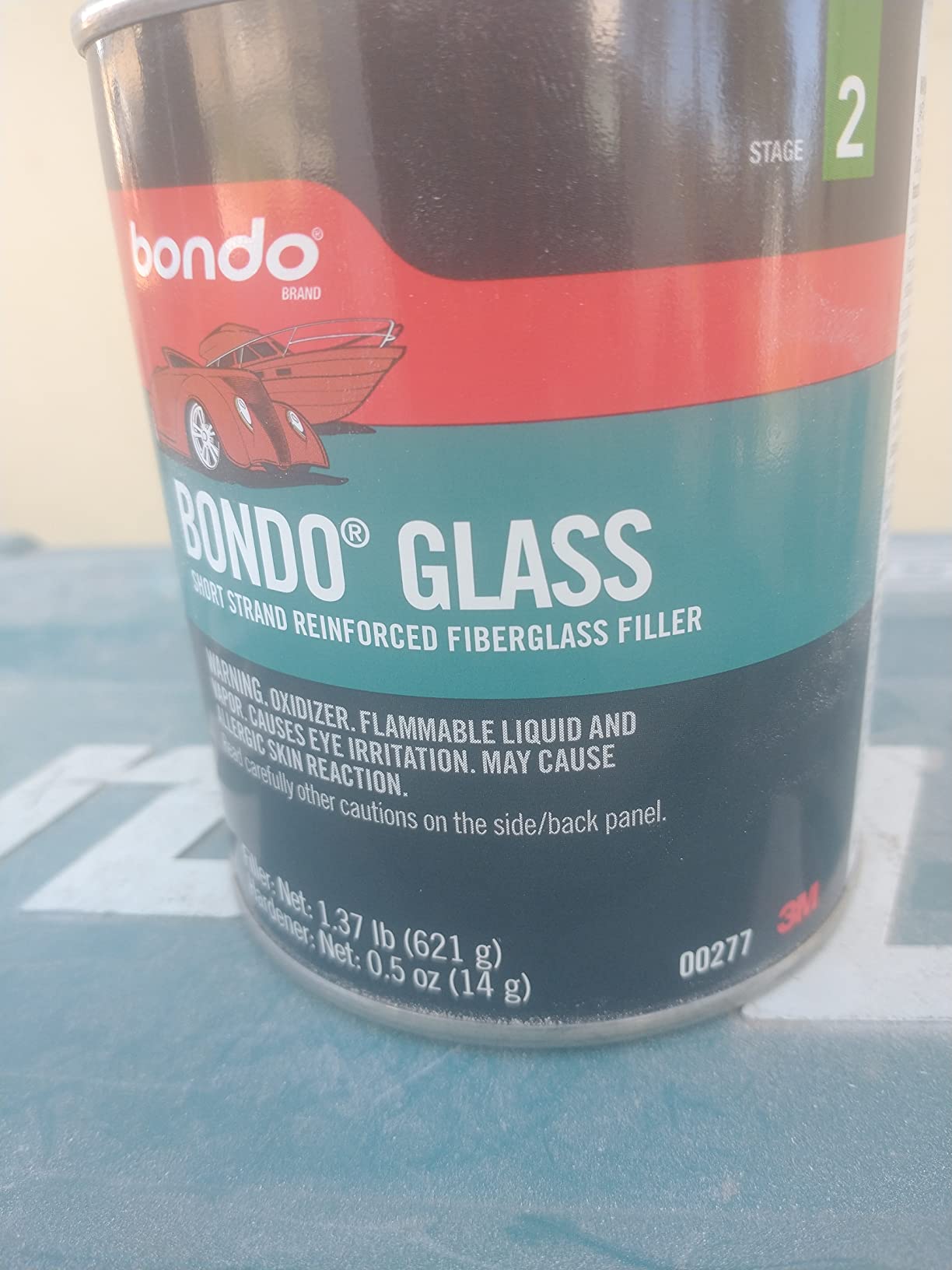 Bondo Glass Short Strand Reinforced Fiberglass Filler,Stage 2, 2.56 Oz Filler and 1 Oz Cream Hardener customer photo 2