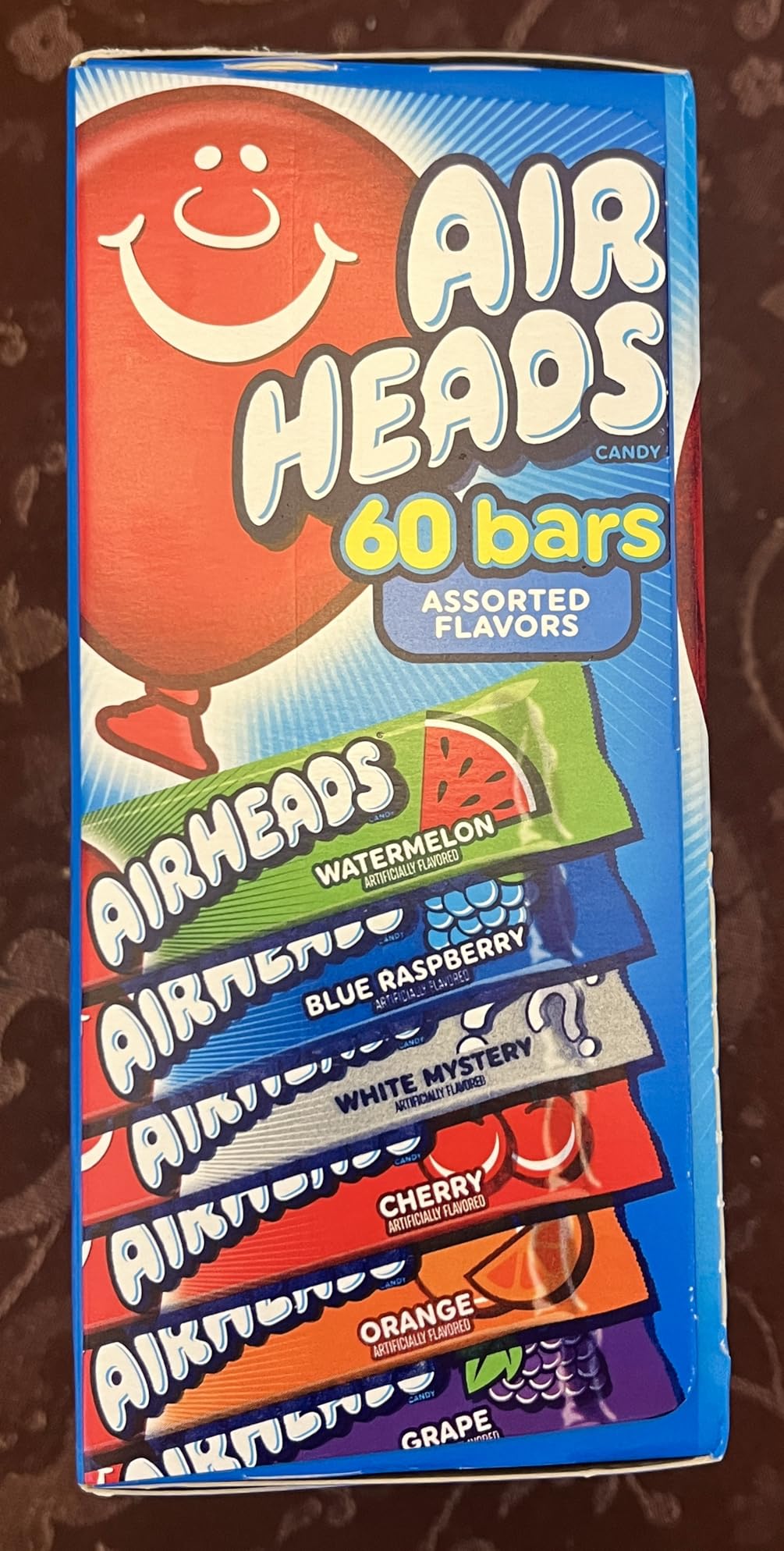Airheads Full-Size Candy Bars, Assorted Taffy Variety Pack, 60 Count Box customer photo 1