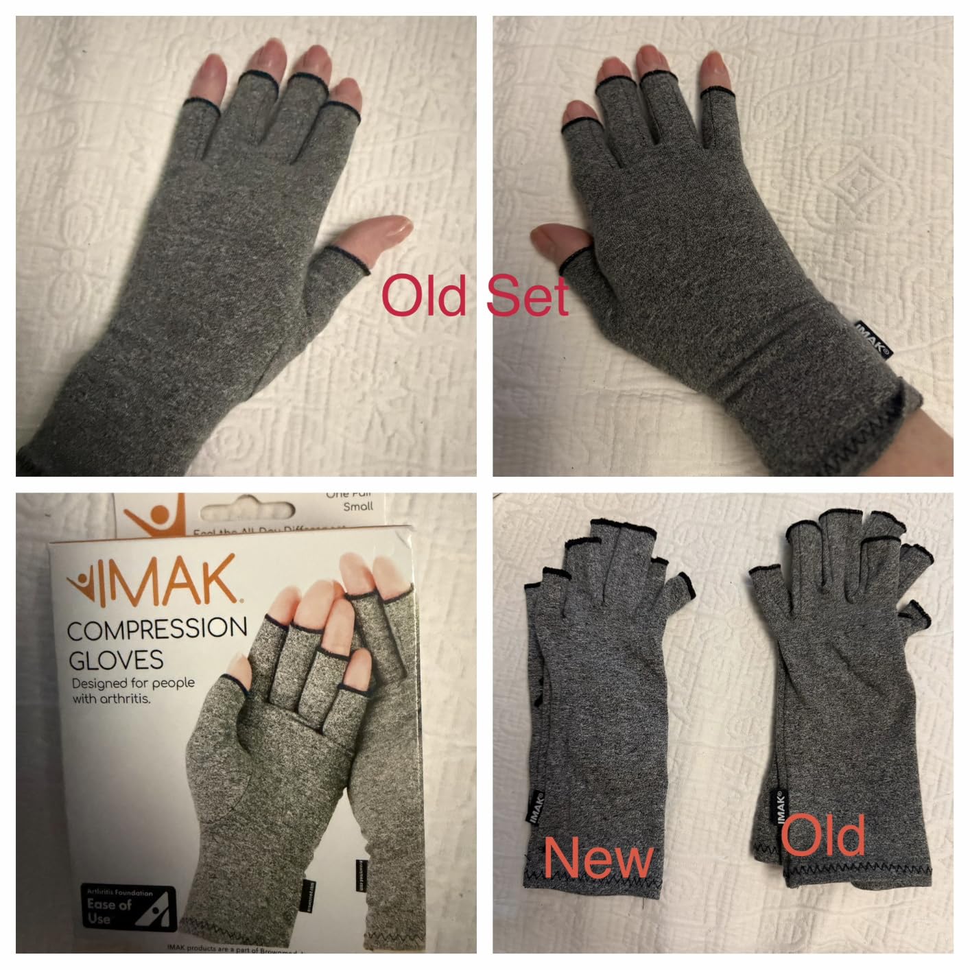 IMAK Compression Arthritis Gloves - Fingerless, Support for Joint Pain & Circulation, Unisex, Compression Gloves customer photo 2