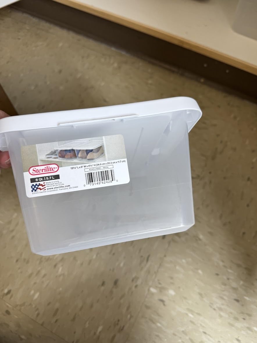 Sterilite Storage Boxes, Stackable Clear Plastic Bins, 6 Quart, 12-Pack customer photo 2