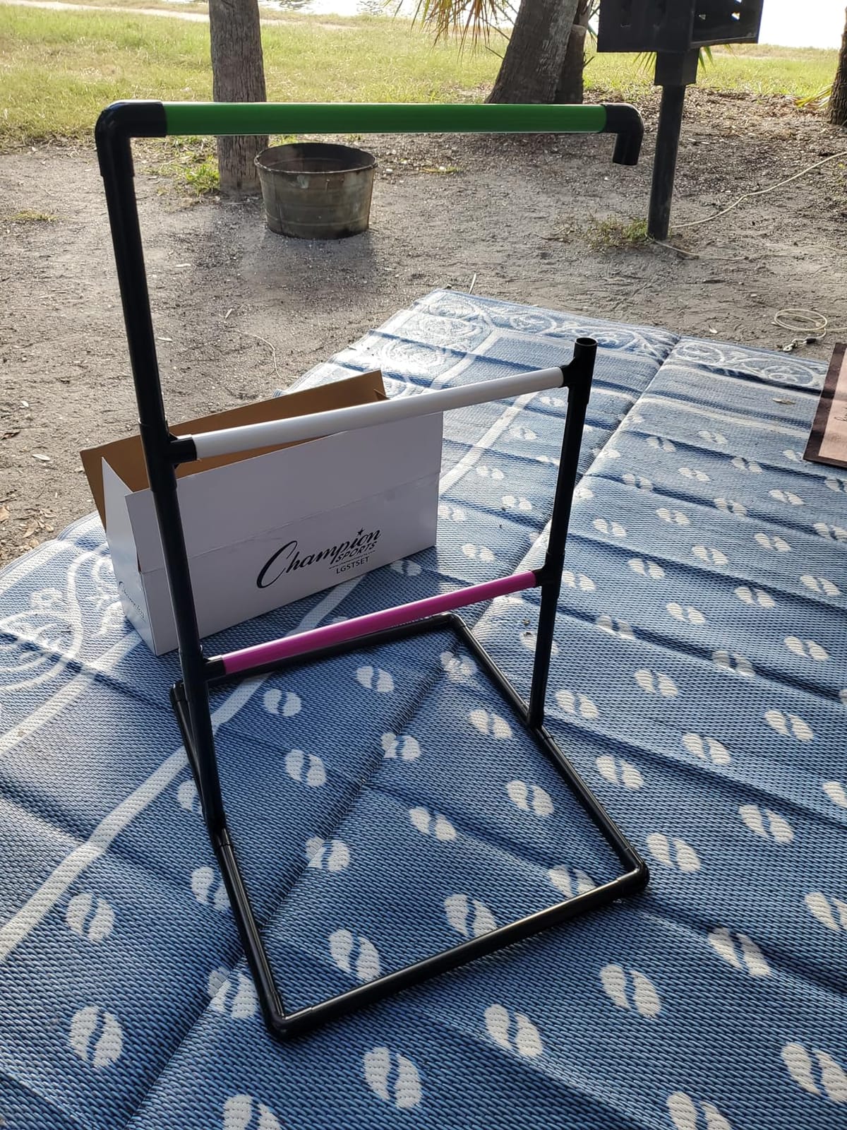 Champion Sports Outdoor Ladder Ball Game: Backyard Party, Camping & Beach Games Ladder Golf Set for Adults and Kids with Bolas Balls and Carrying Case , 39