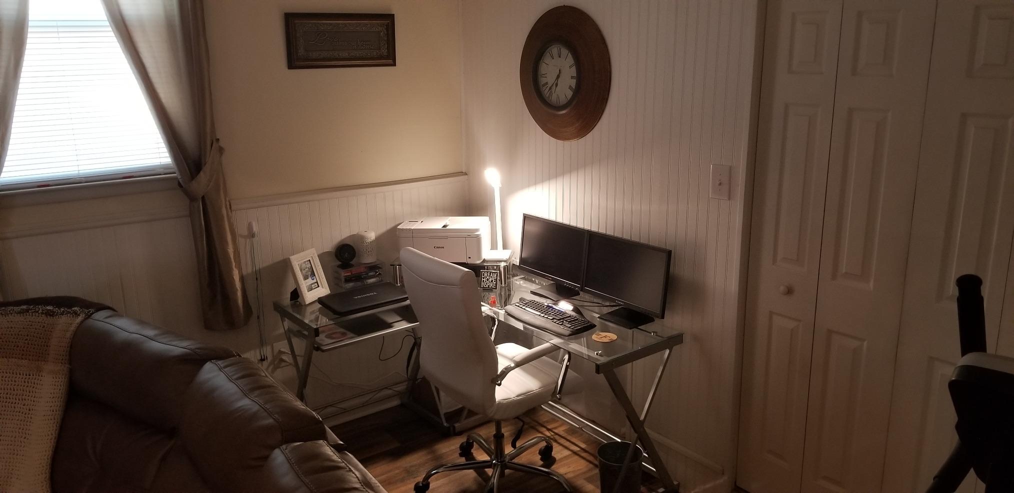 Techni Mobili L Shaped Desk with Keyboard Tray & Tempered Glass Desktop customer photo 1