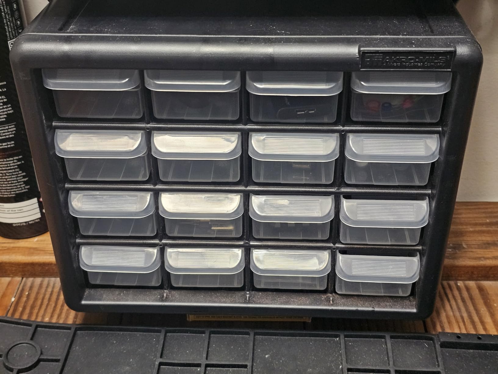 Akro-Mils 10126, 26 Drawer Plastic Parts Storage Hardware and Craft Cabinet, 20-Inch W x 6-Inch D x 10-Inch H, Black customer photo 2