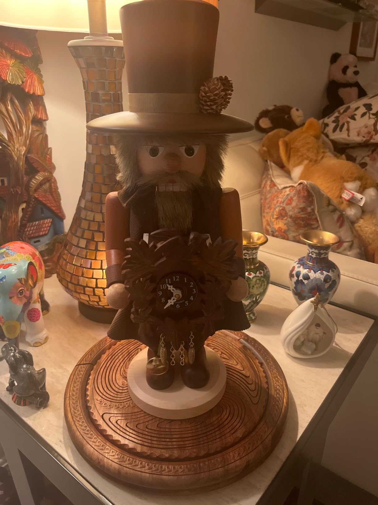 ANGIEHAIE German Christmas Nutcracker Blackforest Clockmaker Natural Colors - 41,5 cm / 16 inch - Christian Ulbricht customer photo 1