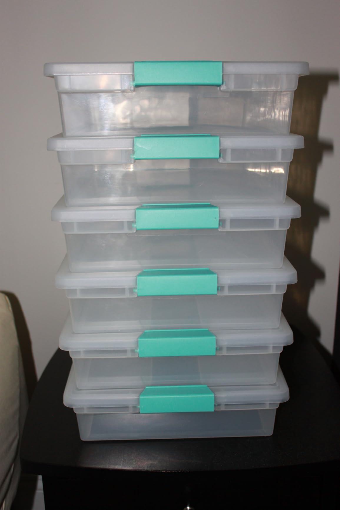 Sterilite Clip Box, Stackable Clear Plastic Bins- Large, 6-Pack customer photo 2