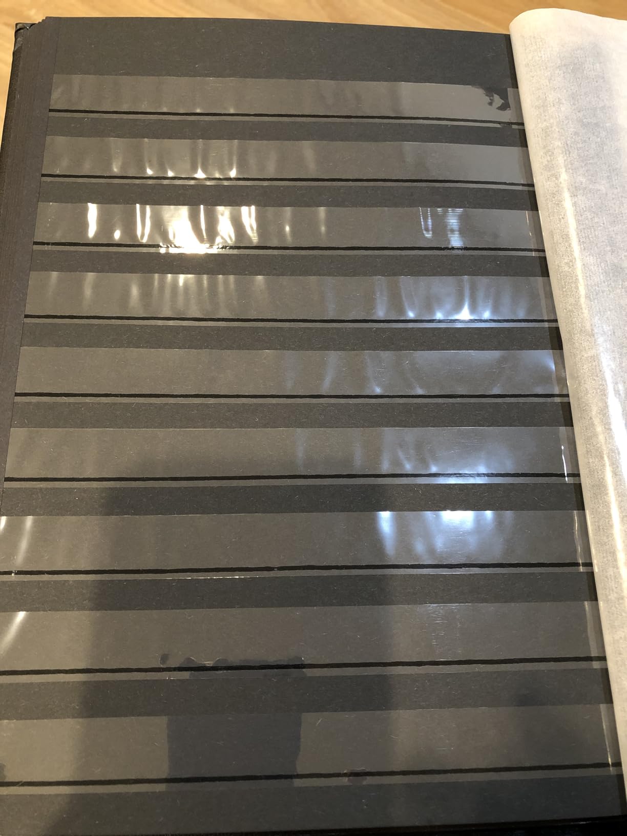 LIGHTHOUSE – “COMFORT” Padded Leather Cover Stockbook for Stamps - 32 Black Cardstock A4 Pages with Clear Strips and Double Linen Hinges - Red customer photo 2