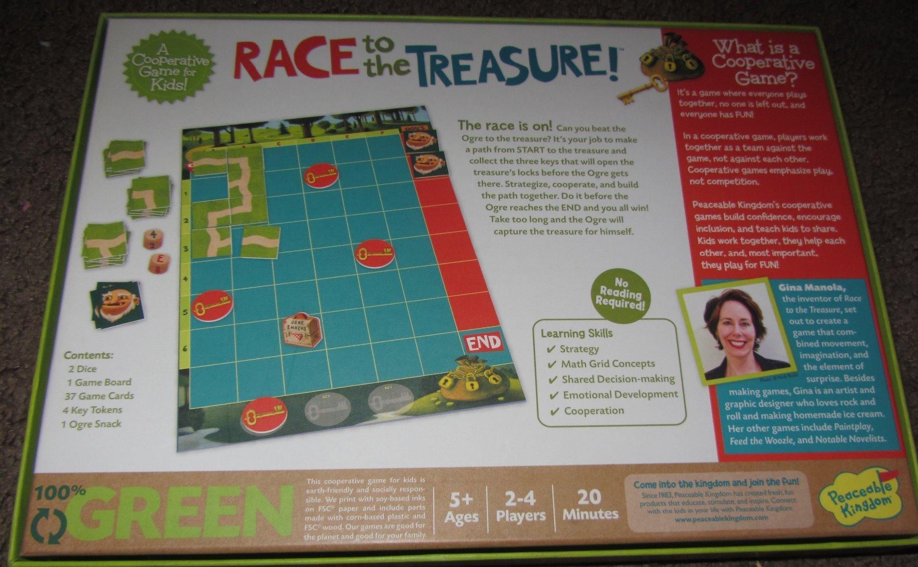 Peaceable Kingdom Race to the Treasure! Cooperative Path Building Game for 2 to 4 Kids Ages 5+ customer photo 2