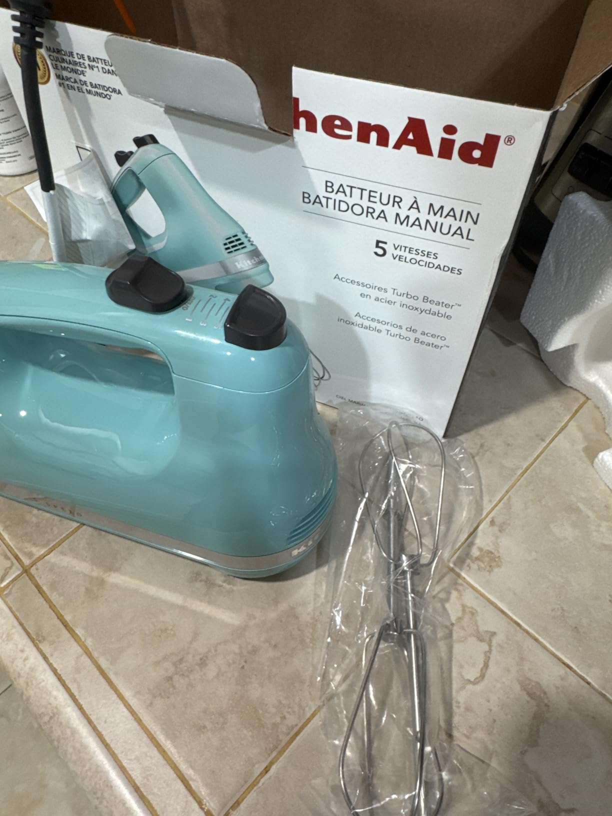 KitchenAid 5 Ultra Power Speed Hand Mixer, KHM512, White customer photo 1