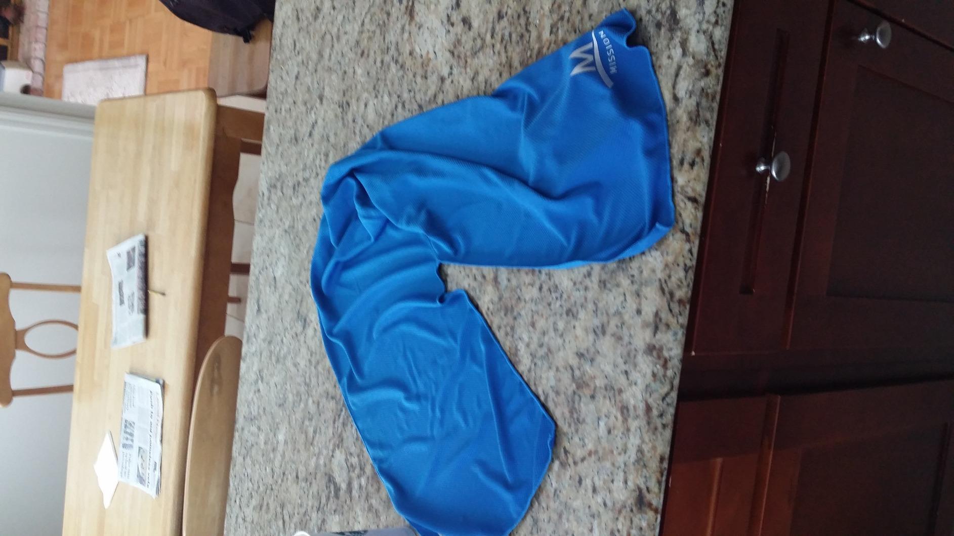 MISSION Cooling Hoodie Towel, Evaporative Cool Technology, Cools Instantly When Wet, UPF 50 Sun Protection, Contours Your Head to Stay in Place, Great for Sports, Fitness, Gym customer photo 1