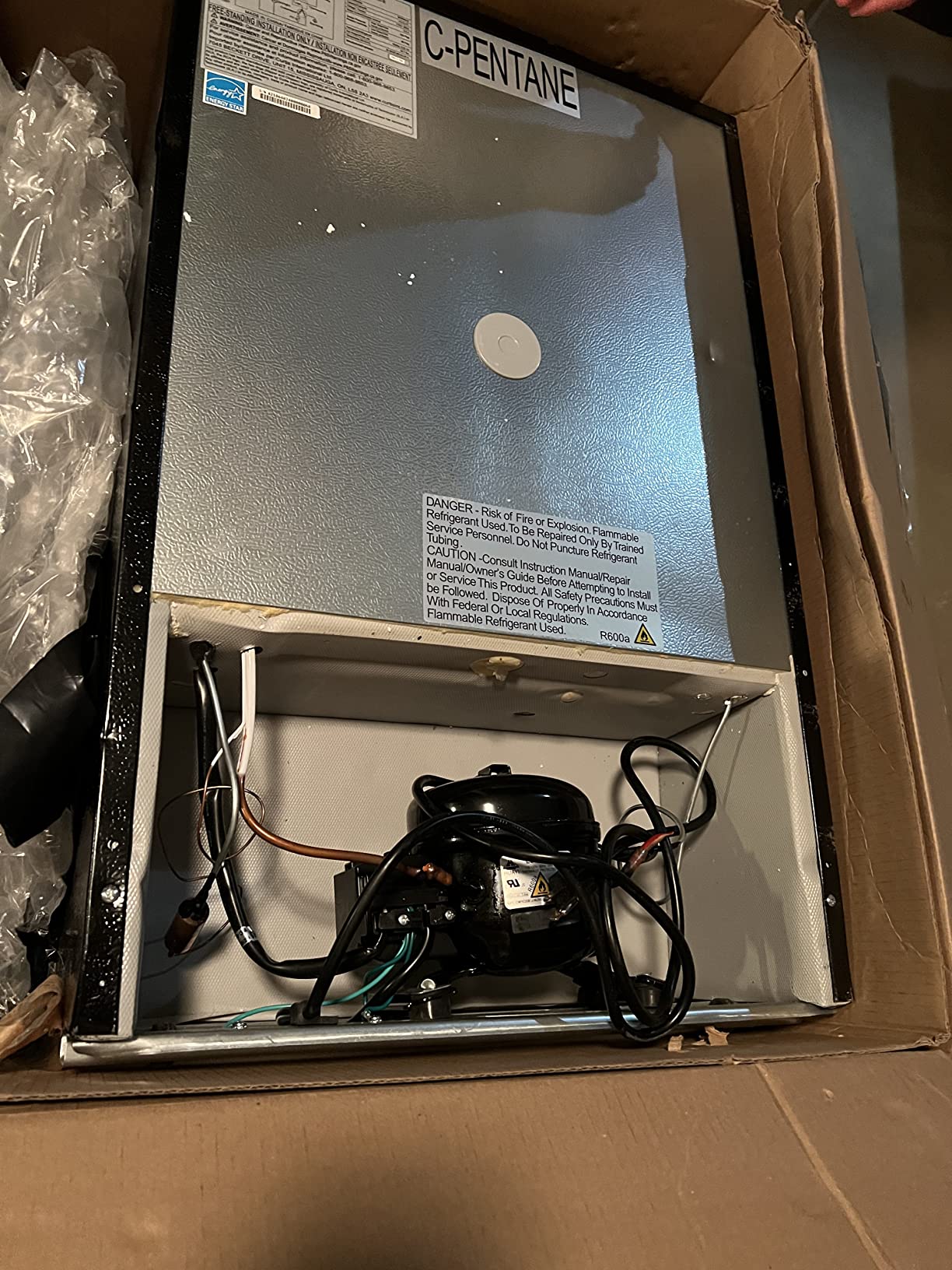 Frigidaire Compact Fridge, 4.5 Cubic Feet, Stainless Steel customer photo 2