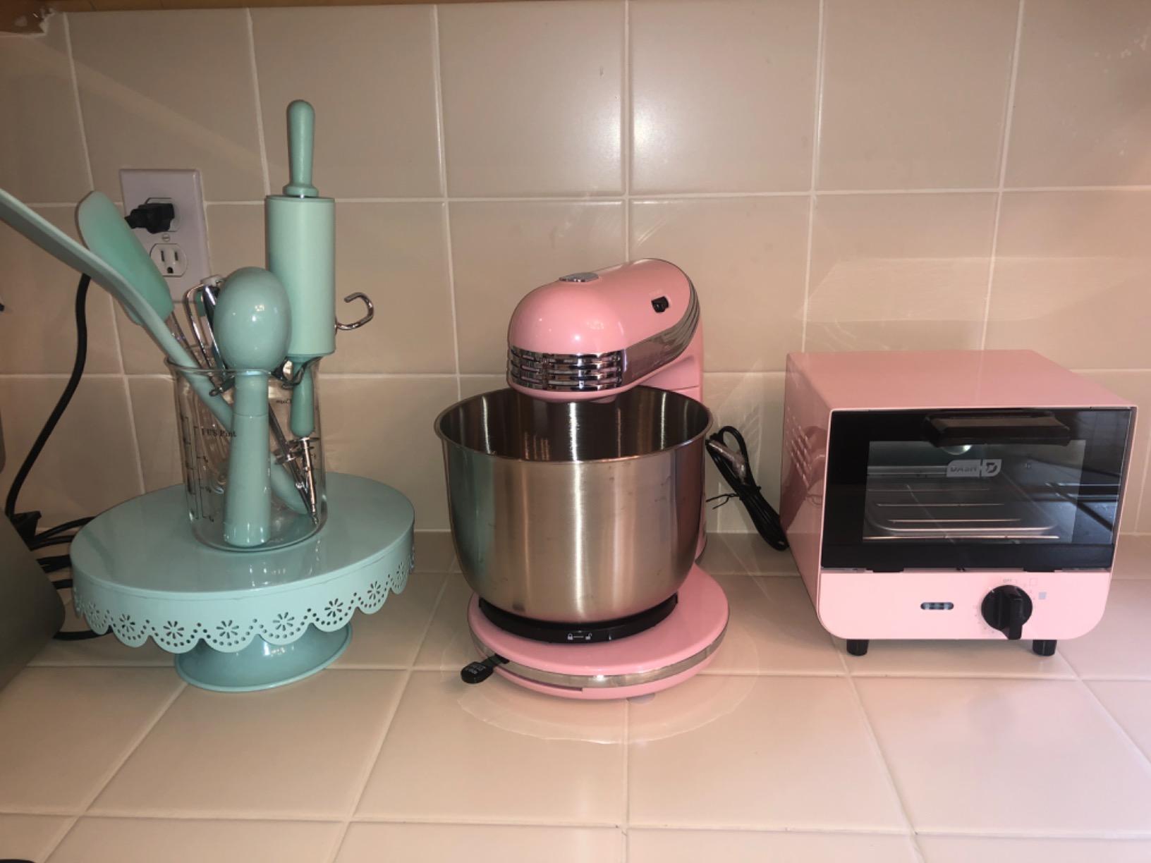 Dash Everyday Stand Mixer - Compact Tilt-Head Stand Mixer for Everyday Recipes - 6-Speed Power with Stainless Steel Bowl - Aqua, 3-Quart customer photo 2