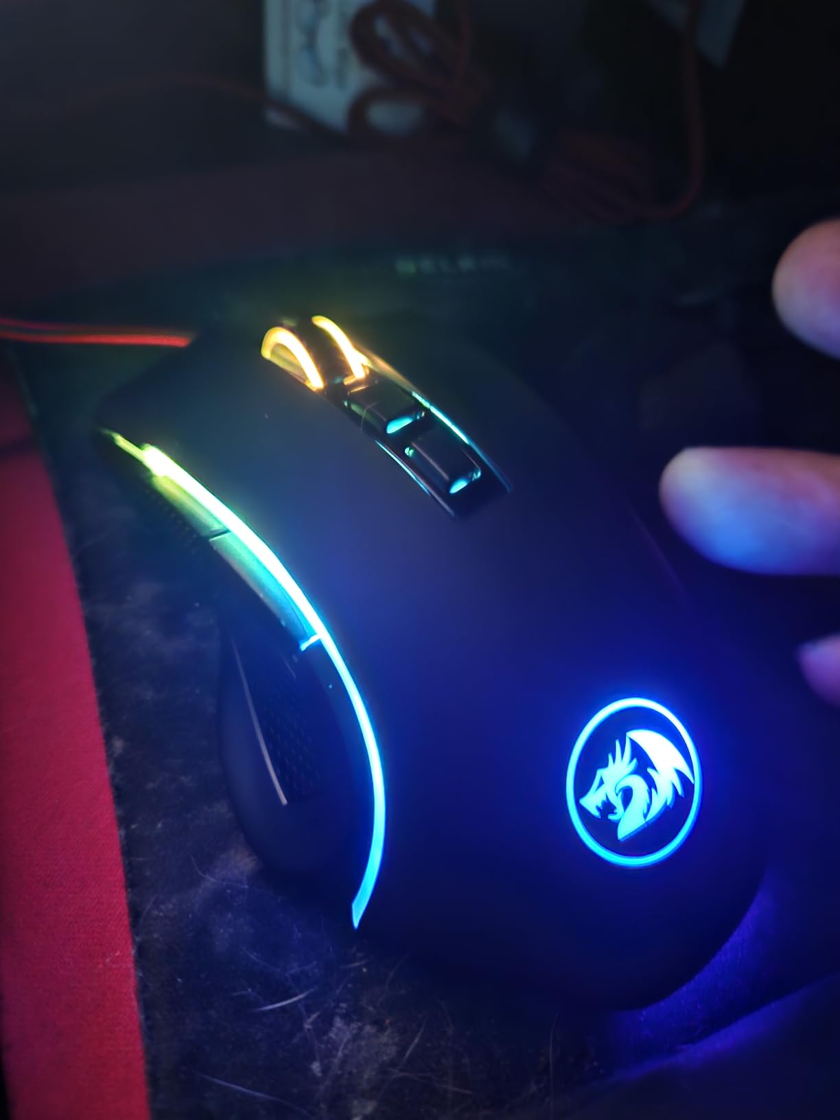 Redragon M602 Gaming Mouse, Ergonomic RGB Gaming Mouse Wired with 7200 Adjustable DPI, 9 Programmable Buttons, Professional Software for Gamer Office [Black] customer photo 1