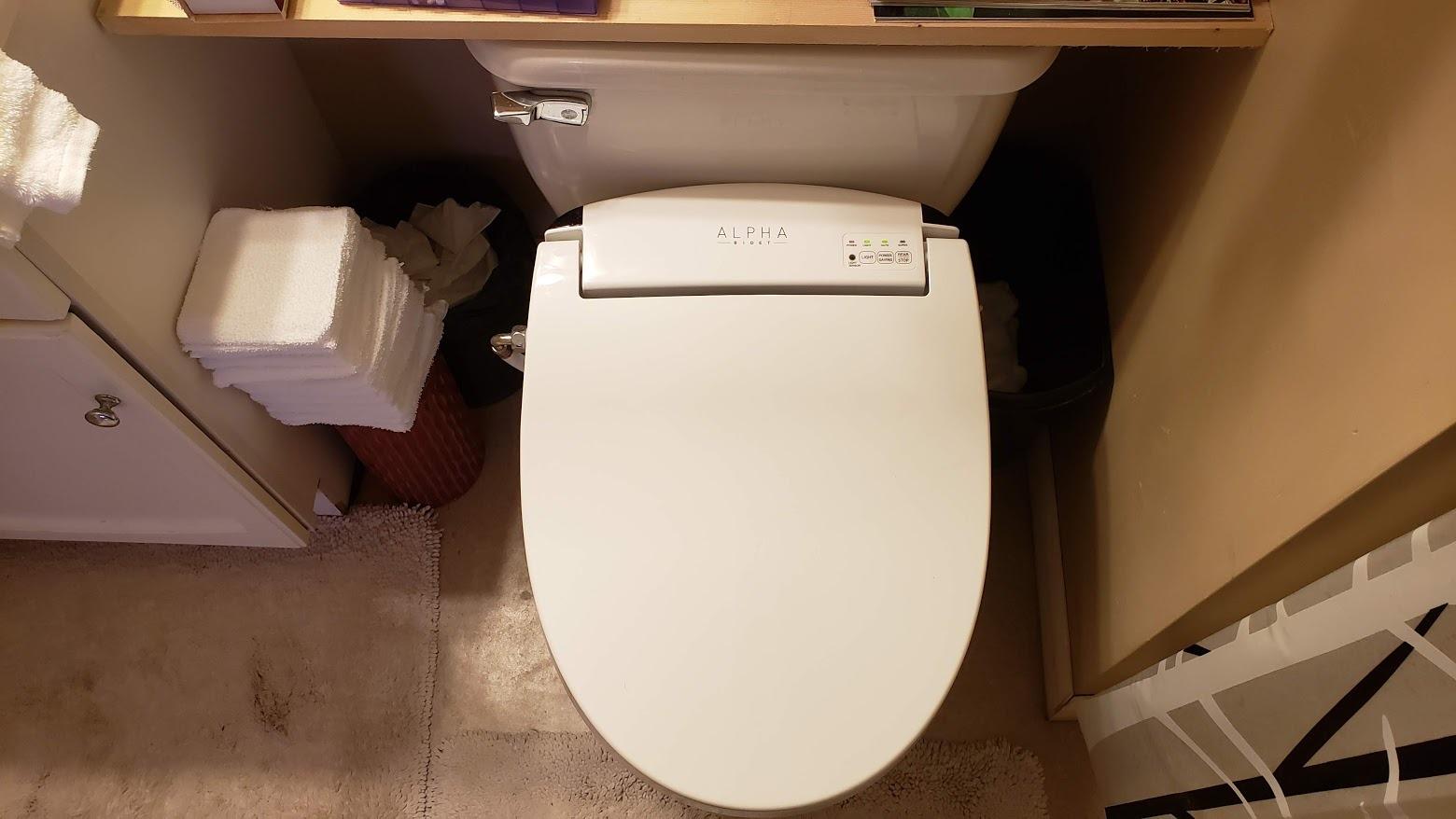 ALPHA BIDET JX2 Elongated Bidet Toilet Seat, White, Endless Warm Water, *NEW* Bowl Mist, LED Light, Quiet Operation, Wireless Remote, Stainless Steel Nozzle, Sittable Lid, 3 Year Warranty customer photo 1
