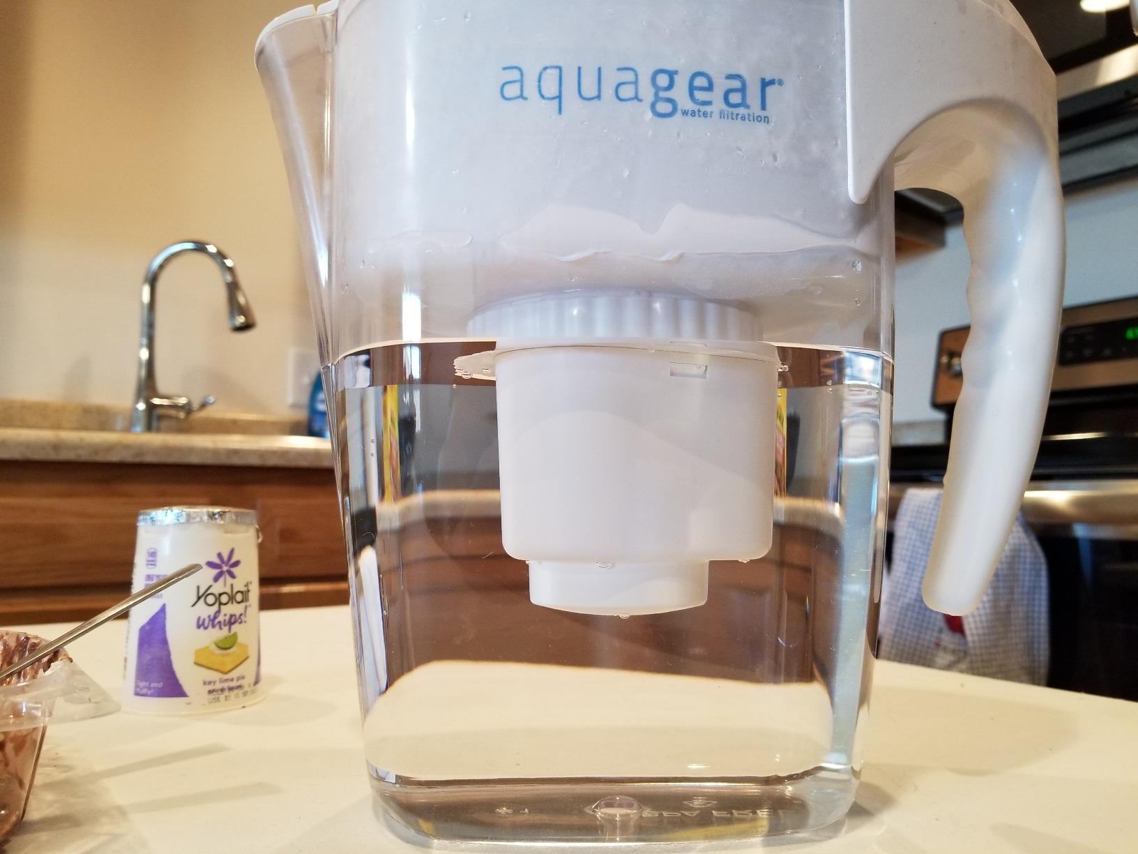 Aquagear Water Filter Pitcher – Lead, Chlorine, PFOA/PFOS, Microplastics Filter, 10 Cup, 120 Gallon Filter Life - Filter Media Made in USA customer photo 1