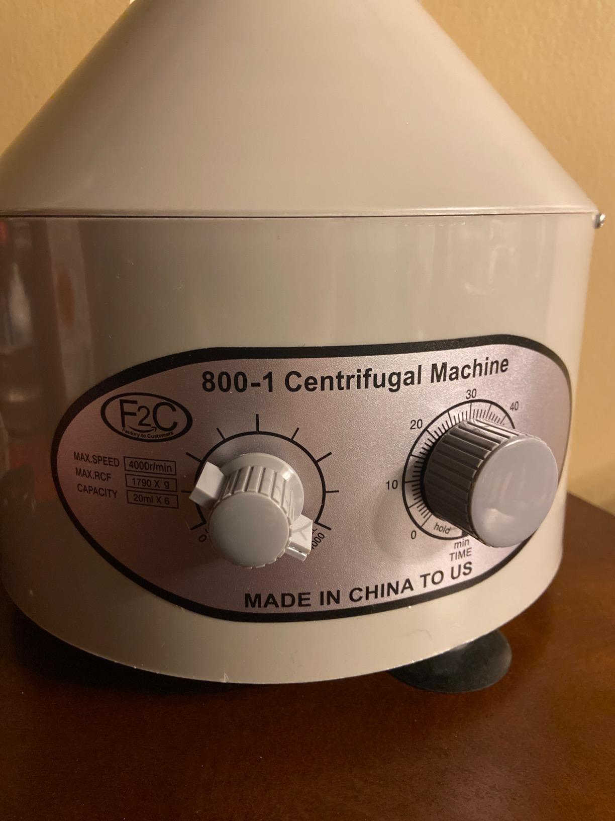 SUPER DEAL Electric Lab Centrifuge Machine, 4000 RPM, 20 ml x 6 Capacity, Precise Timer and Speed Control, 110V - Ideal for Medical and Laboratory Use customer photo 1