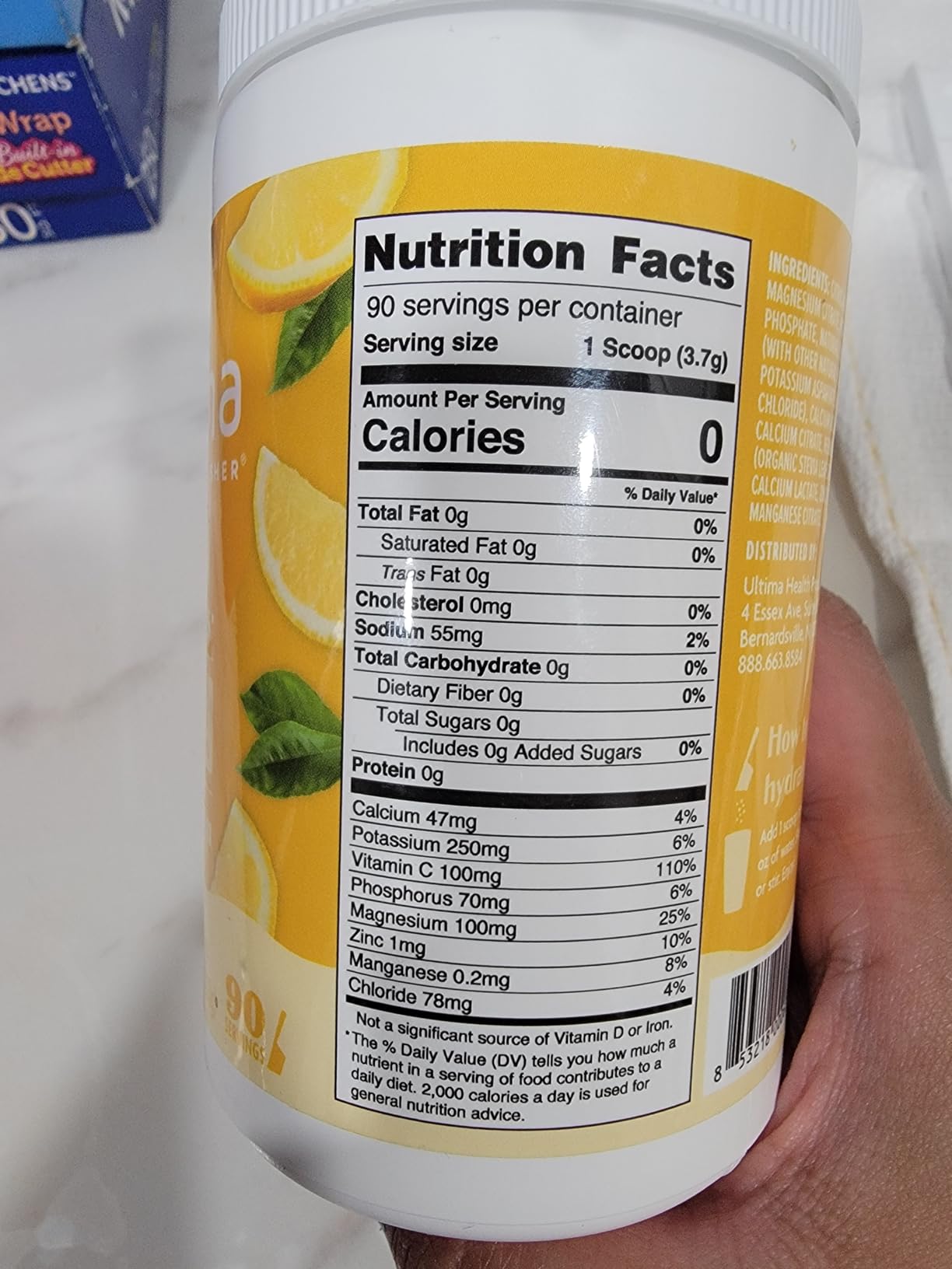 Ultima Replenisher Daily Electrolyte Powder Drink Mix, 90-Serving Canister customer photo 2