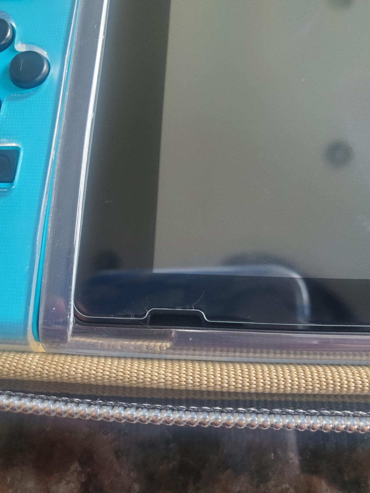 Orzly Glass Screen Protectors Compatible with Nintendo Switch - Premium Tempered Glass Screen Protector Twin Pack [2X Screen Guards - 0.24mm] for 6.2 Inch Tablet Screen on Nintendo Switch Console customer photo 1