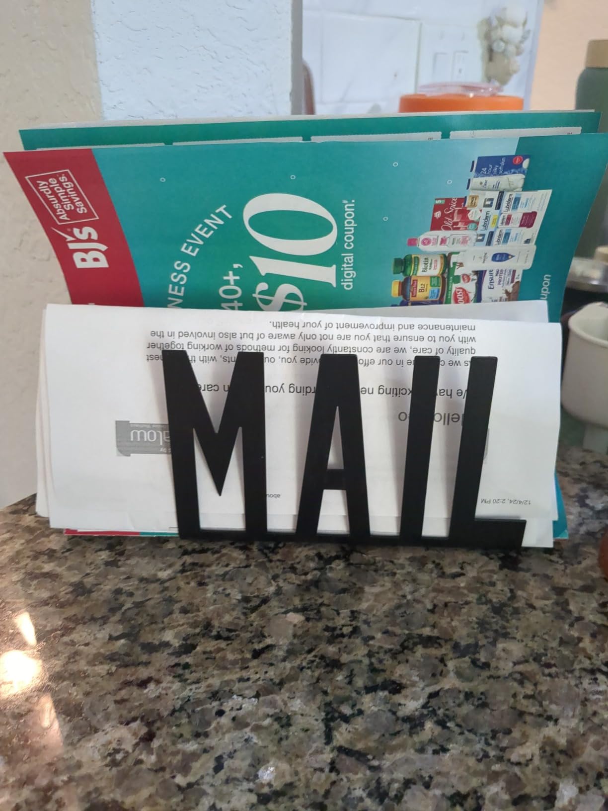 MyGift Modern Black Mail Holder Organizer with Cutout MAIL Lettering Design customer photo 1
