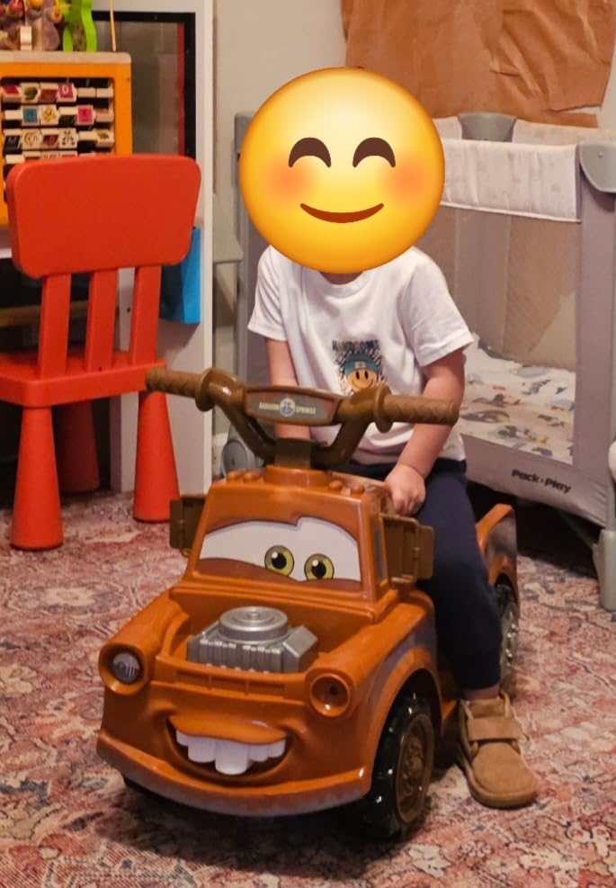 Kid Trax Toddler Disney Cars 3 Tow-Mater Electric Quad Ride-On, Kids 1.5-3 Years Old, 6 Volt Battery and Charger Included, Max Weight 45 lbs, Tow-Mater brown customer photo 1