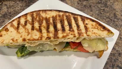 Chefman Panini Press Grill and Gourmet Sandwich Maker Non-Stick Coated Plates, Opens 180 Degrees to Fit Any Type or Size of Food, Stainless Steel Surface and Removable Drip Tray, 4 Slice, Black customer photo 2