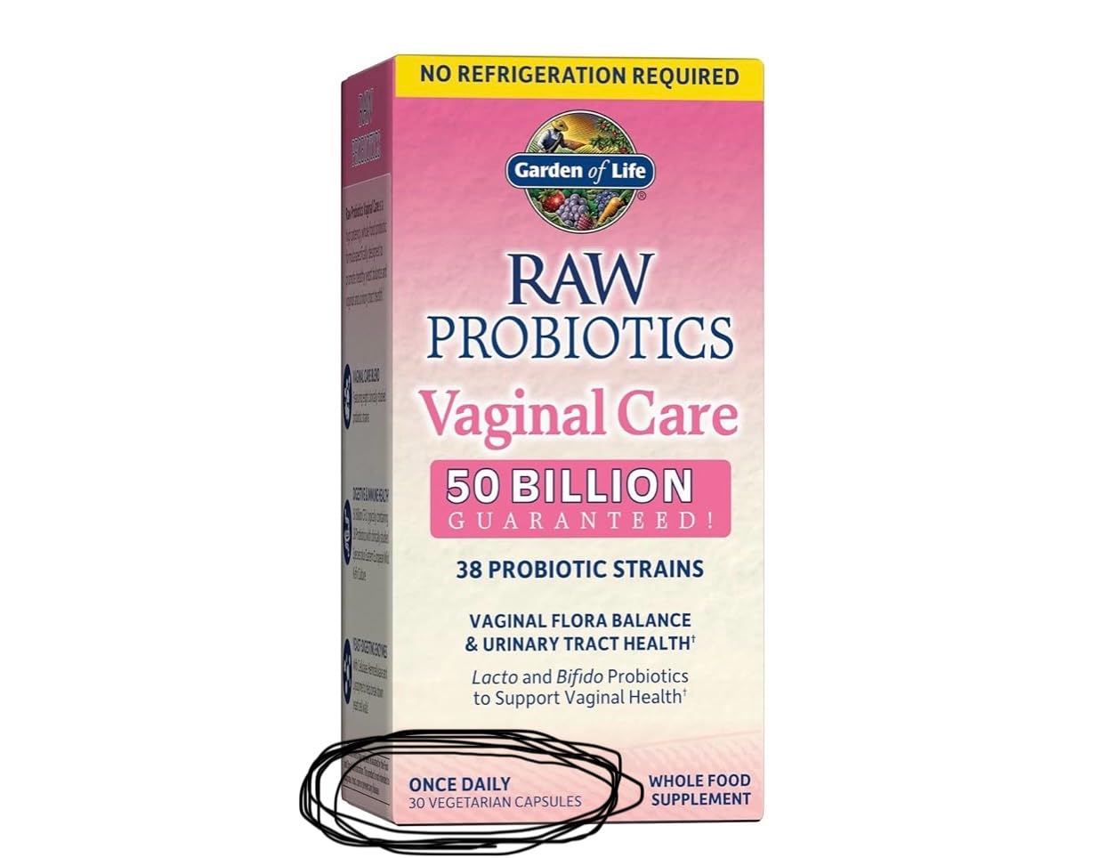 Garden of Life Raw Probiotics Vaginal Care, 50 Billion CFU, Shelf Stable customer photo 1