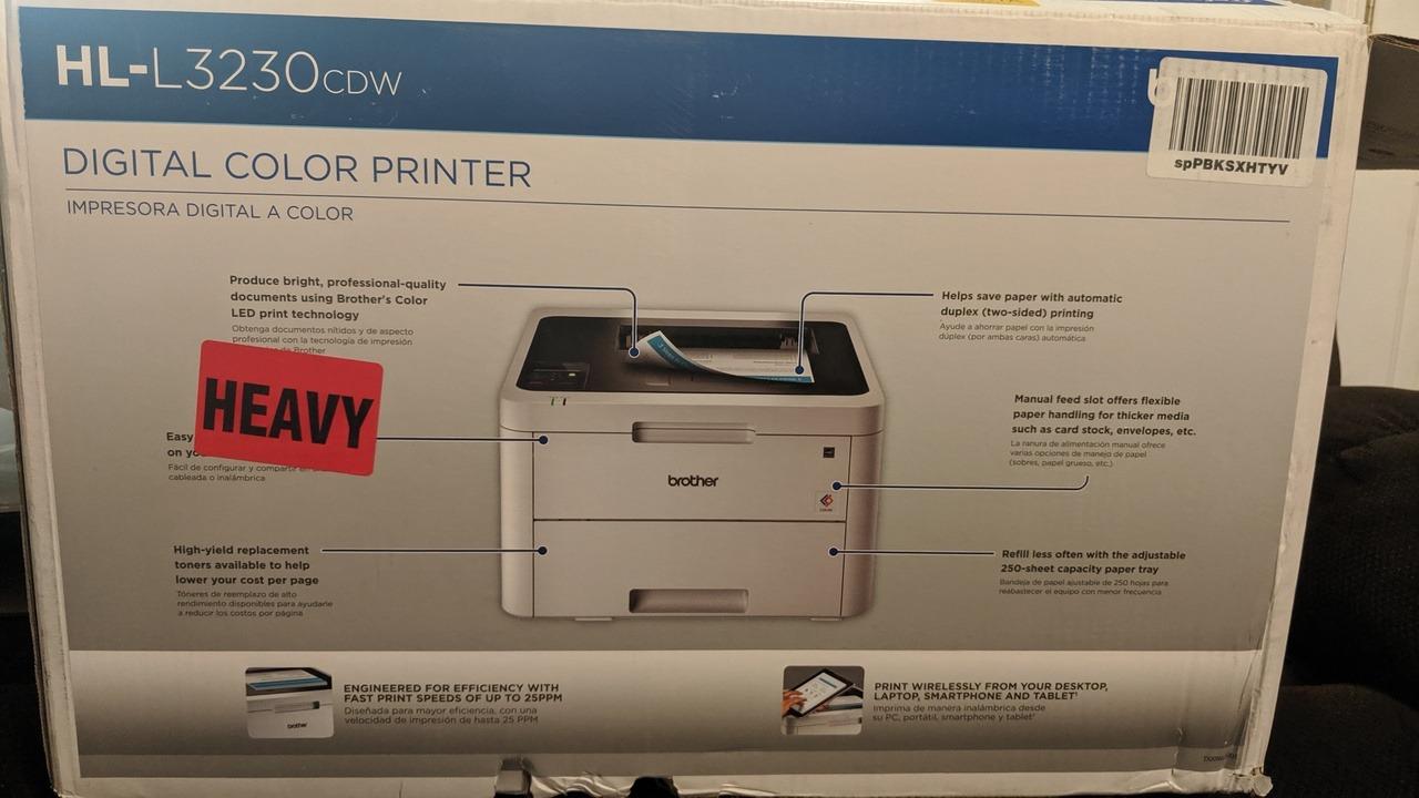 Brother HL-L3230CDW Compact Digital Color Printer Providing Laser Printer Quality Results with Wireless Printing and Duplex Printing, Amazon Dash Replenishment Ready, White customer photo 1