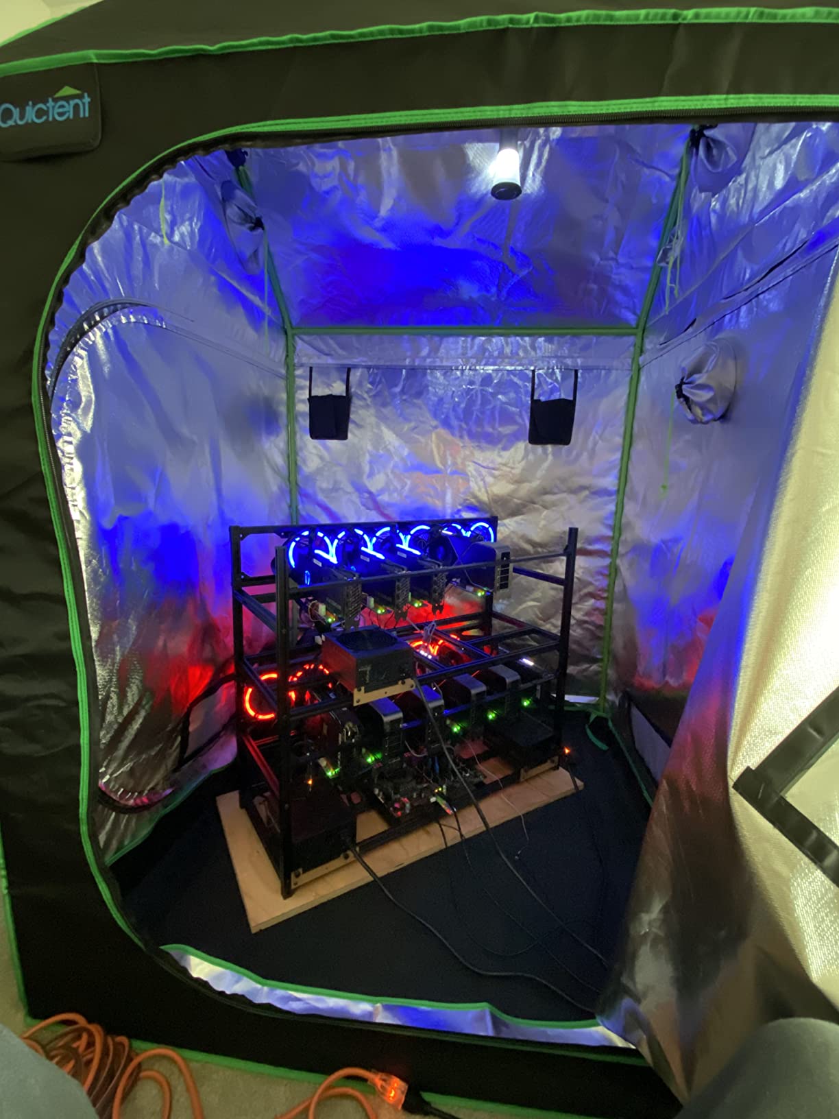 Kingwin 8 GPU Miner Rig Case Frame – Premium Stackable Aluminum Mining Rig Enclosure for Efficient Crypto Mining, Test Bench PC Case. customer photo 1