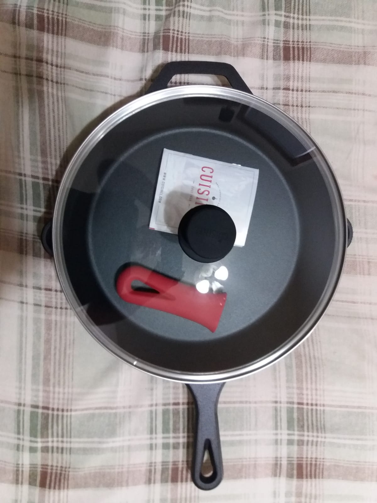 Cuisinel Cast Iron Skillet with Lid - 12