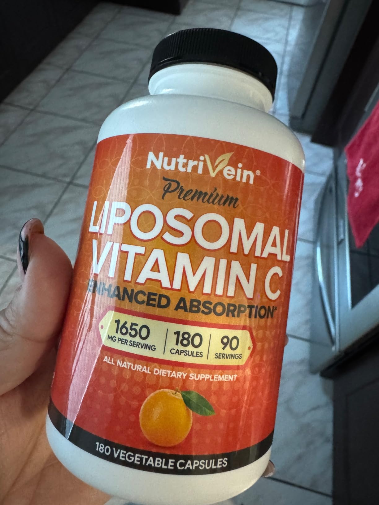 Nutrivein Liposomal Vitamin C Supplement 1650 mg - 180 Capsules, High Dose customer photo 1