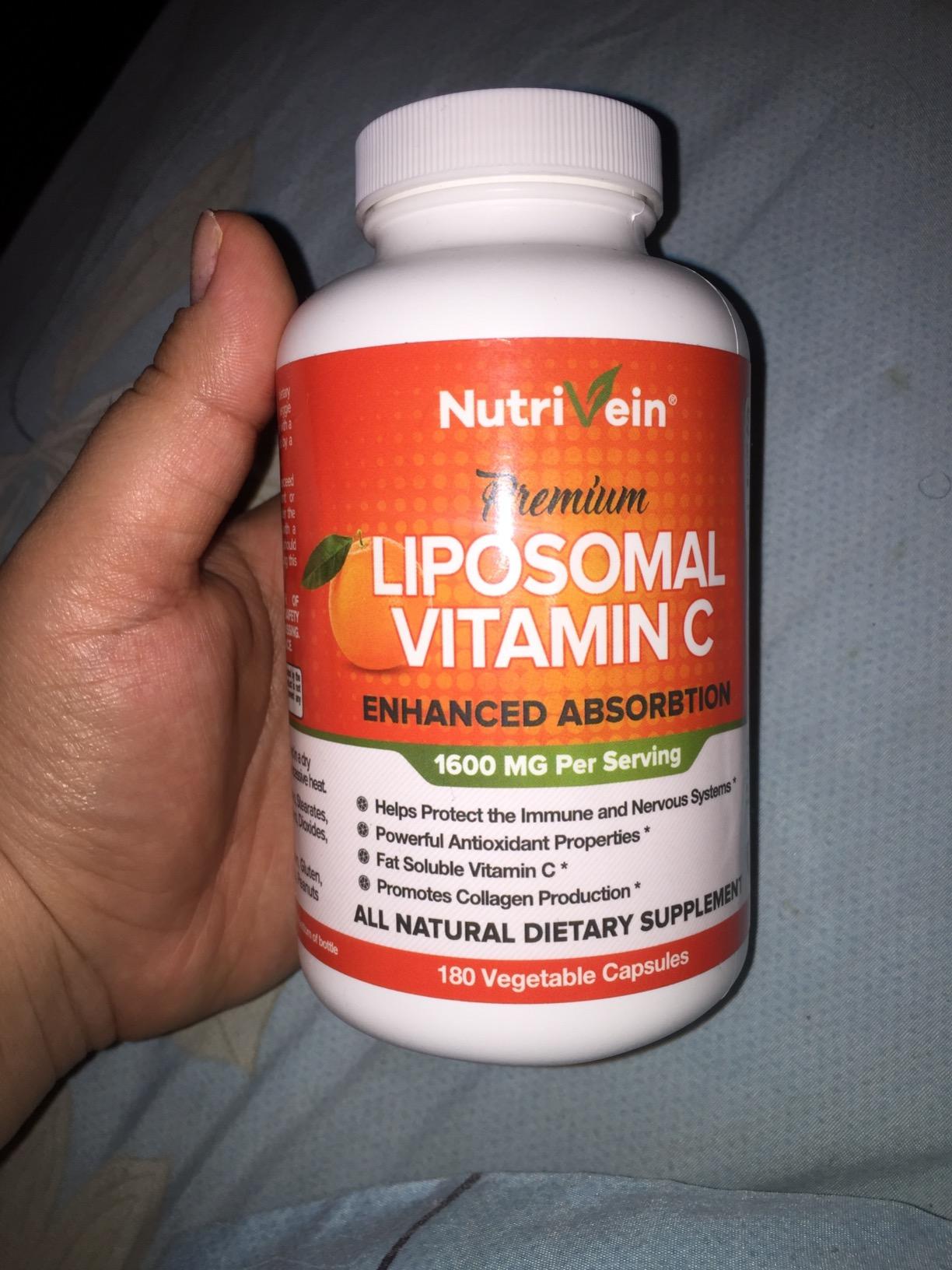 Nutrivein Liposomal Vitamin C Supplement 1650 mg - 180 Capsules, High Dose customer photo 2