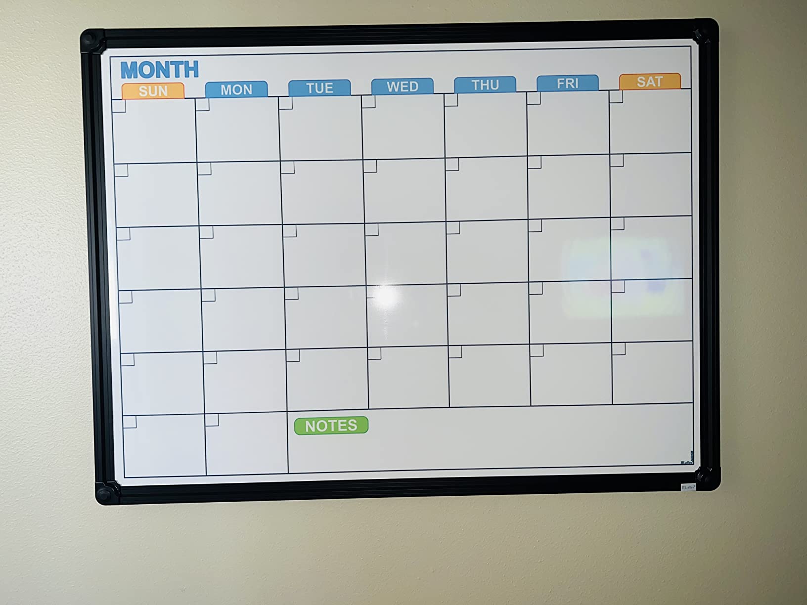 JILoffice Dry Erase Calendar Whiteboard, Magnetic Month Board 36 x 24 Inch customer photo 2