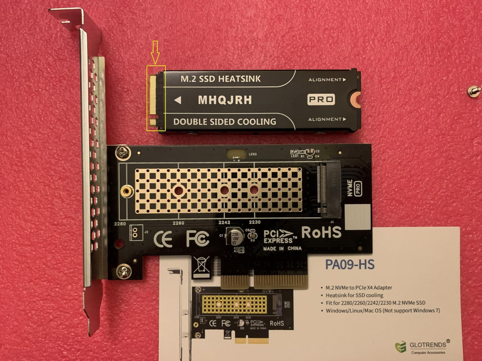 M.2 2280 SSD heatsink for PC / PS5 M.2 PCIE NVMe SSD or M.2 SATA SSD | M.2 SSD Cooler, Heatpipe Heatsink for 2280 NVMe, Dual-Sided Compatible for Maximum Cooling Performance customer photo 1