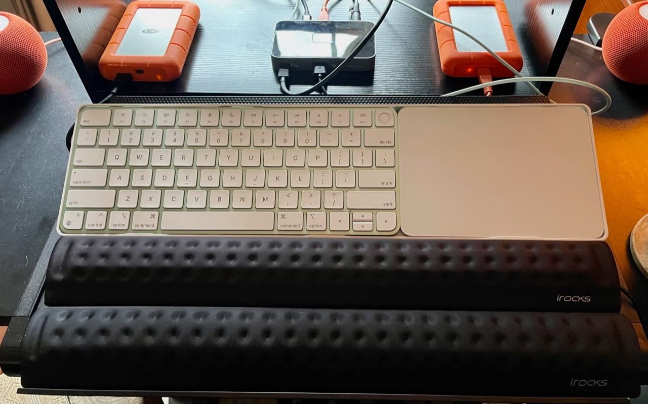 i-Rocks Memory Foam Keyboard Wrist Rest - Pain-Reducing, Non-Slip Rubber Base Wrists Rest Support - Cooling Ergonomic Laptop & Computer Keyboard Pad for Long Hours of Work, Studying, Gaming - Black customer photo 1